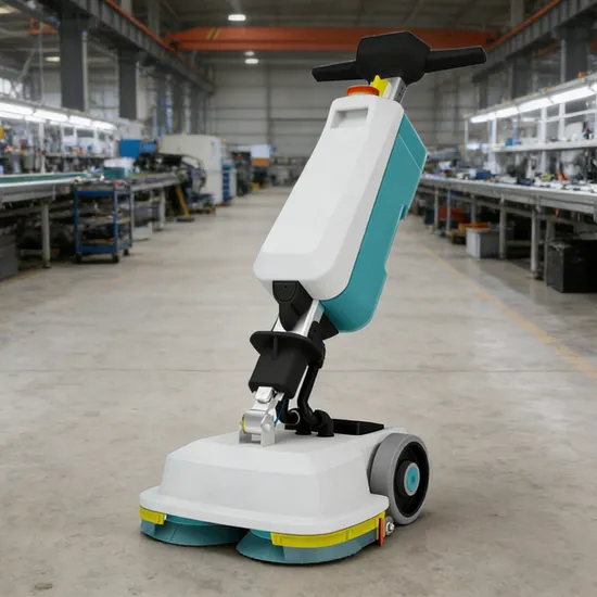 High-Efficiency Battery Floor Scrubber Industrial Walk-Behind Scrubber, Automatic Floor Cleaning Machine & Scrubber Dryer for Tile Washing